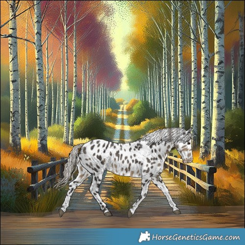 Horse Color:Powder White Silver Smoky Black Sabino Appaloosa 