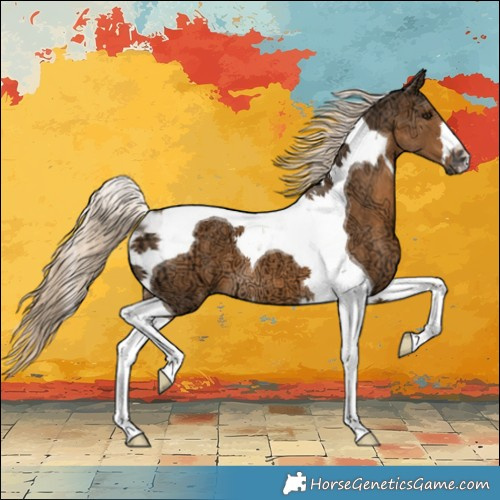 Horse Color:Chocolate Palomino Ice Tobiano 