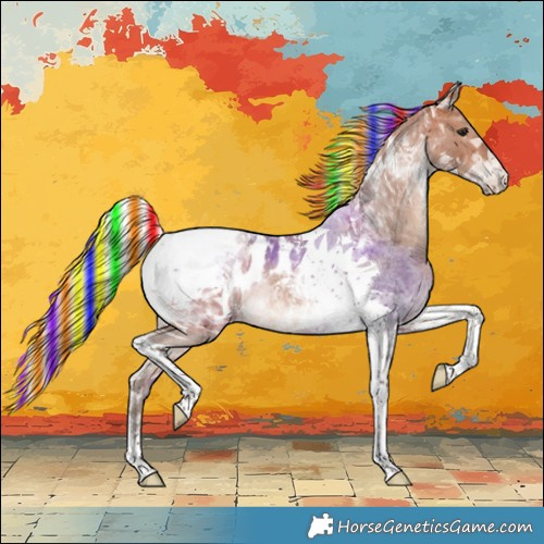 Horse Color:Painted Silver Bay Roan Tobiano Blanket 