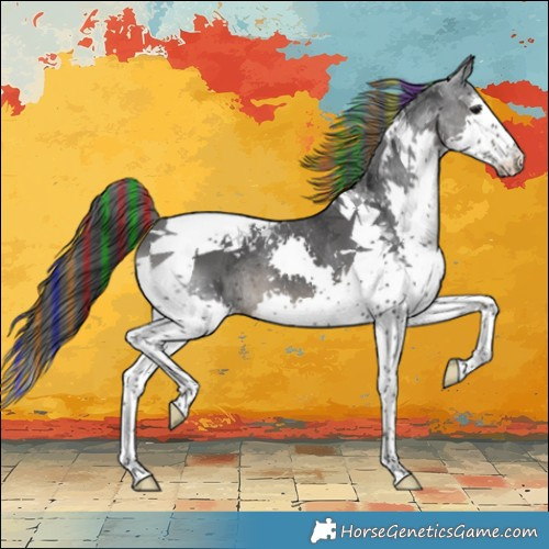 Horse Color:Painted Black Splash Tobiano 
