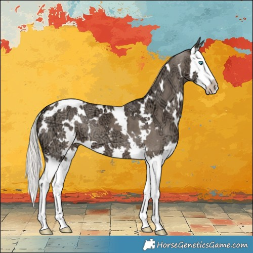 Horse Color:White Spotted Silver Grullo Ice Splash 