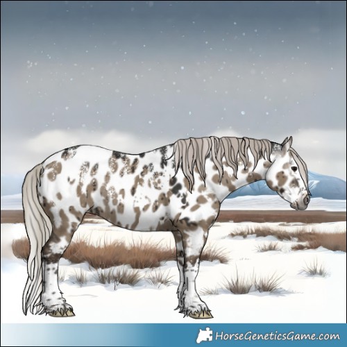 Horse Color:Powder White Gray White Spotted Silver Grullo Splash Appaloosa Rabicano Brindle 