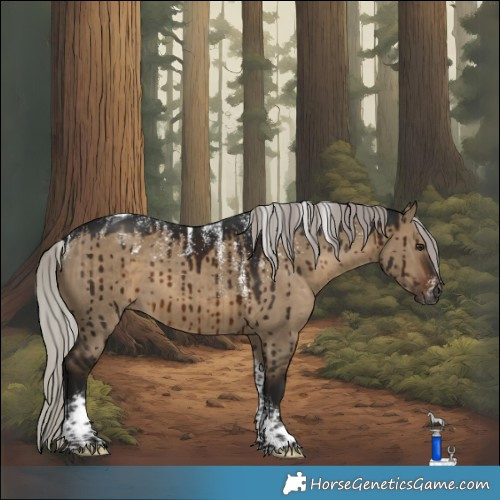 Horse Color:Powder White Gray Silver Brown Dun Tobiano Brindle 