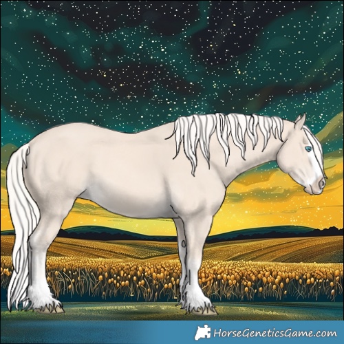 Horse Color:Cremello Splash  and Cremello Splash 
