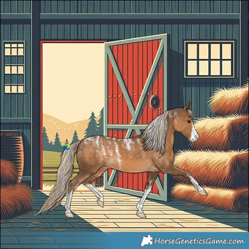 Horse Color:Powder White White Spotted Chocolate Palomino 