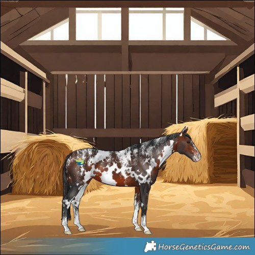 Horse Color:Powder White White Spotted Bay 