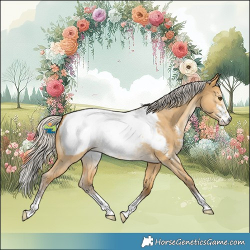 Horse Color:Silver Buckskin Dun Sabino Appaloosa Rabicano