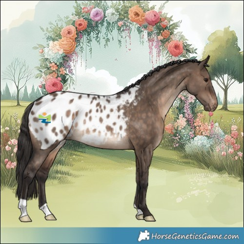 Horse Color:Brown Dun Appaloosa Rabicano 