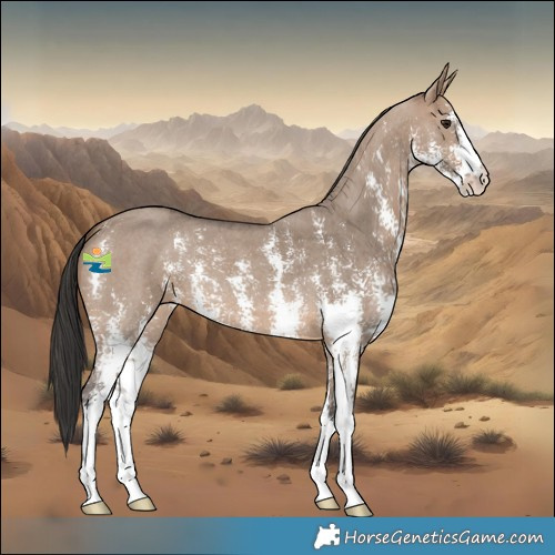 Horse Color:Brown Dun Sabino 