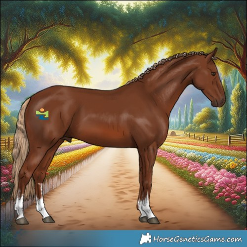 Horse Color:White Spotted Chestnut 