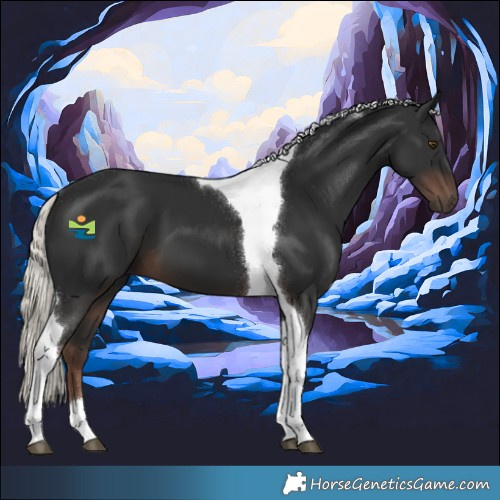 Horse Color:Liver Chestnut Mushroom Tobiano 