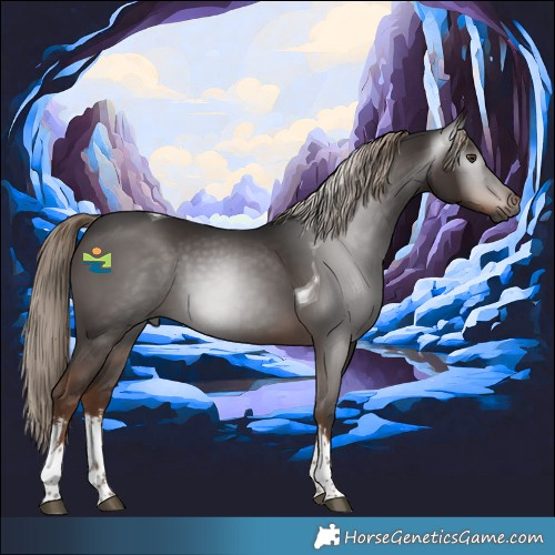 Horse Color:Gray White Spotted Liver Chestnut Tobiano 