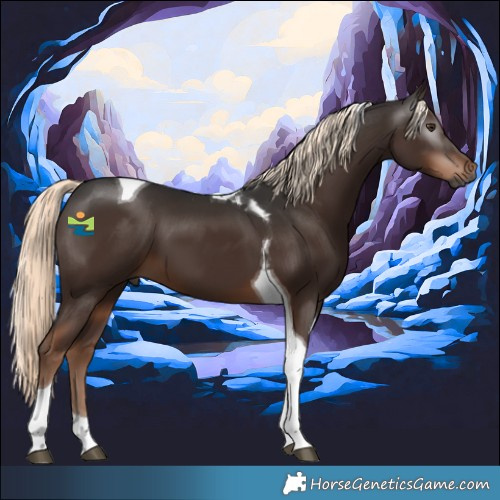 Horse Color:Gray Liver Chestnut Mushroom Tobiano 