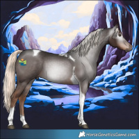 Horse Color:Gray Liver Chestnut Mushroom Tobiano