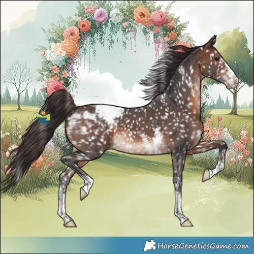 Horse Color:Brown Sabino Snowflake Varnish