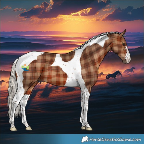 Horse Color:Plaid  Silver Brown Tobiano 