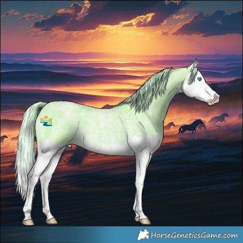 Horse Color:Watercolor Red Roan Splash 