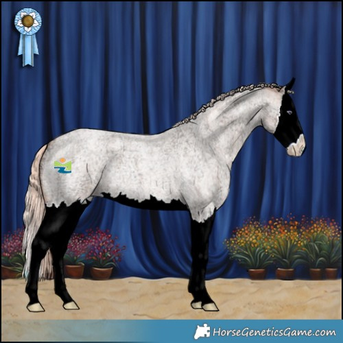 Horse Color:Watercolor Red Chinchilla Ice Roan Splash 