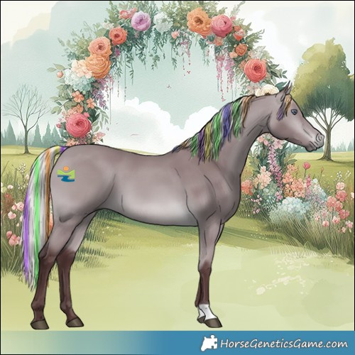 Horse Color:Painted Chocolate Silver Bay Chinchilla 