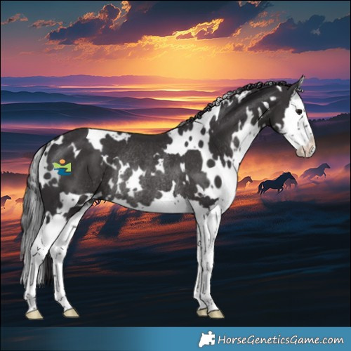 Horse Color:White Spotted Smoky Black Splash Rabicano 