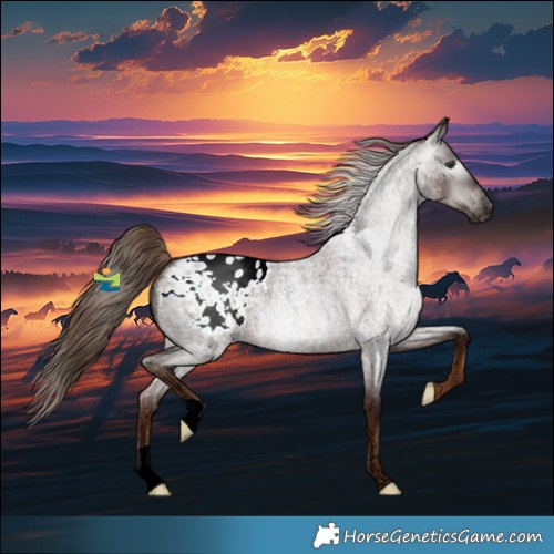 Horse Color:Gray Red Ice Roan Appaloosa 