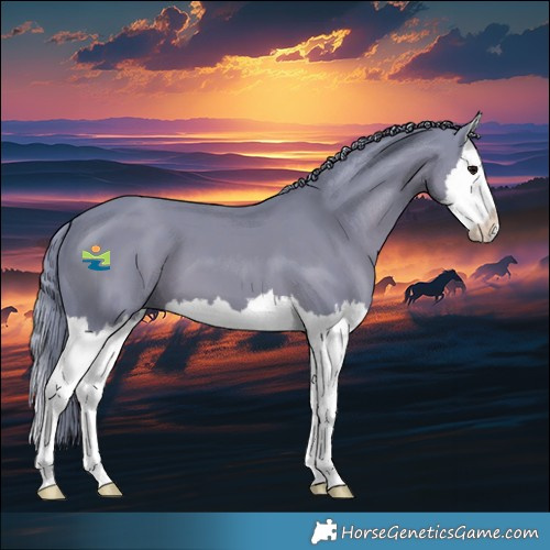 Horse Color:Watercolor Black Splash 