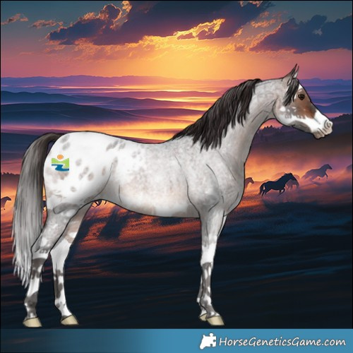Horse Color:Brown Roan Splash Appaloosa 