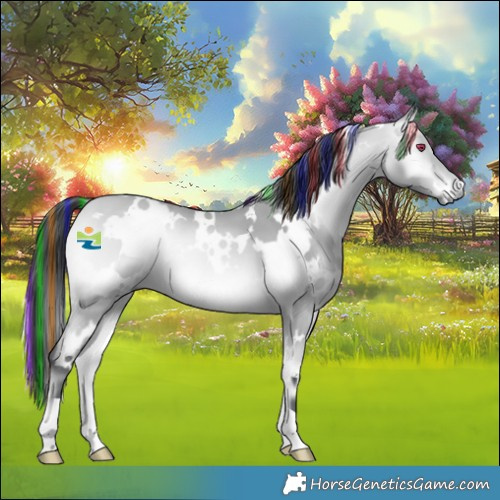 Horse Color:Platinum Painted White Spotted Bay Chinchilla Onyx 