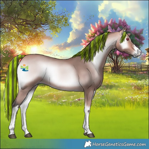 Horse Color:Platinum Painted White Spotted Bay Onyx 