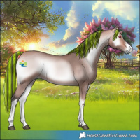 Horse Color:Platinum Painted White Spotted Bay Onyx