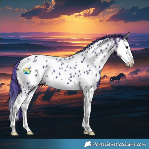 Horse Color:Watercolor Brown Ice Splash Appaloosa 