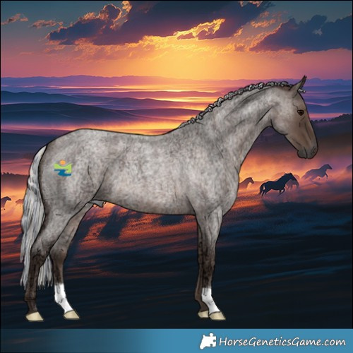 Horse Color:Painted Silver Blue Ice Roan 