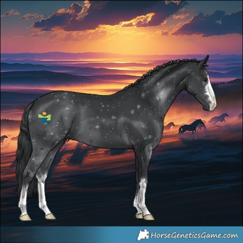Horse Color:Black Chinchilla 