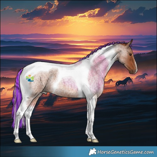 Horse Color:Painted Red Roan Tobiano 