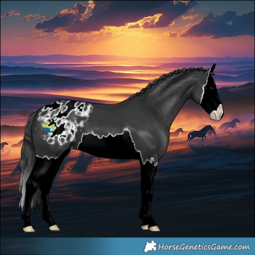 Horse Color:Black Splash Appaloosa