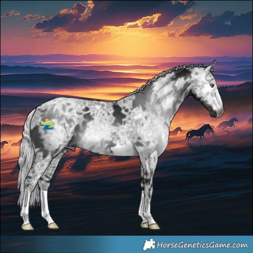 Horse Color:Gray Silver Black Chinchilla Ice 