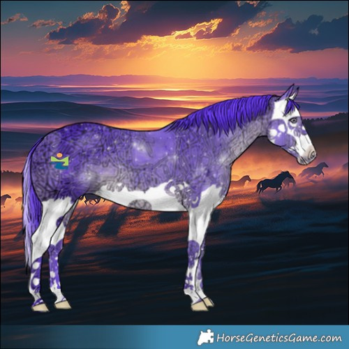 Horse Color:Watercolor Brown Chinchilla Ice Splash 