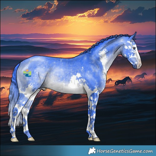 Horse Color:Watercolor Brown Chinchilla Sabino Splash 