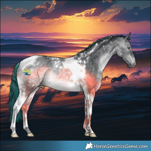 Horse Color:Painted Brown Chinchilla Tobiano 