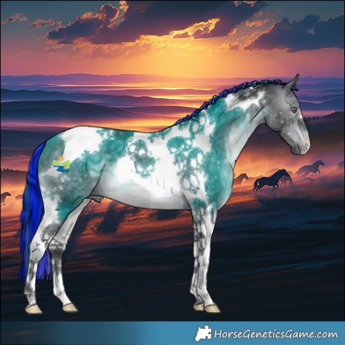 Horse Color:Painted Brown Chinchilla Tobiano 