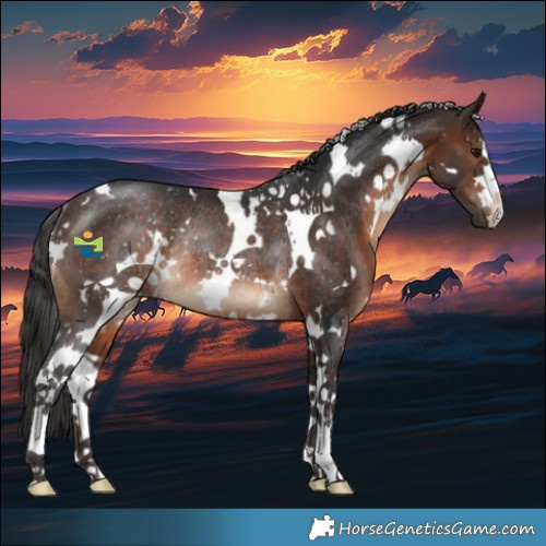 Horse Color:White Spotted Brown Rabicano 