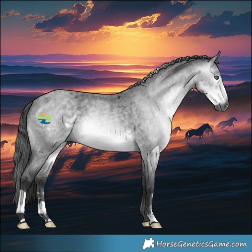 Horse Color:Gray Buckskin Chinchilla Roan 