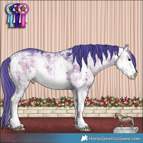 Horse Color:Watercolor Brown Ice Onyx Sabino Brindle 