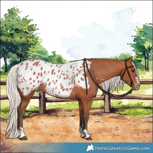 Horse Color:Silver Bay Appaloosa 