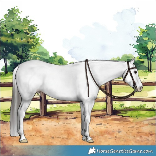 Horse Color:White Spotted Bay Rabicano