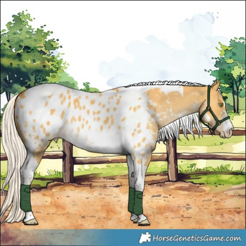 Horse Color:Silver Buckskin Dun Tobiano Appaloosa