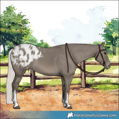 Horse Color:Silver Grullo Tobiano Blanket 