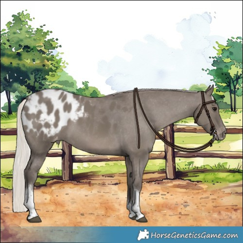 Horse Color:Silver Grullo Tobiano Appaloosa 