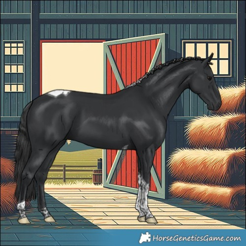 Horse Color:Black Tobiano 