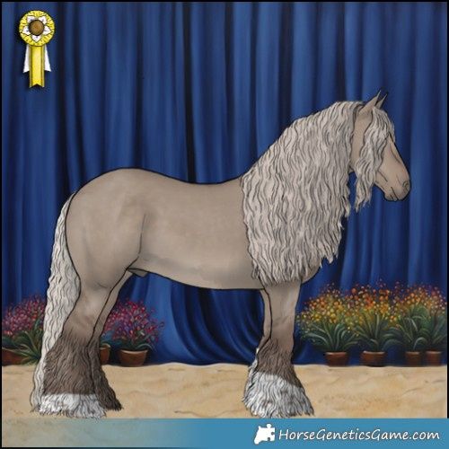 Horse Color:Silver Grullo Tobiano 